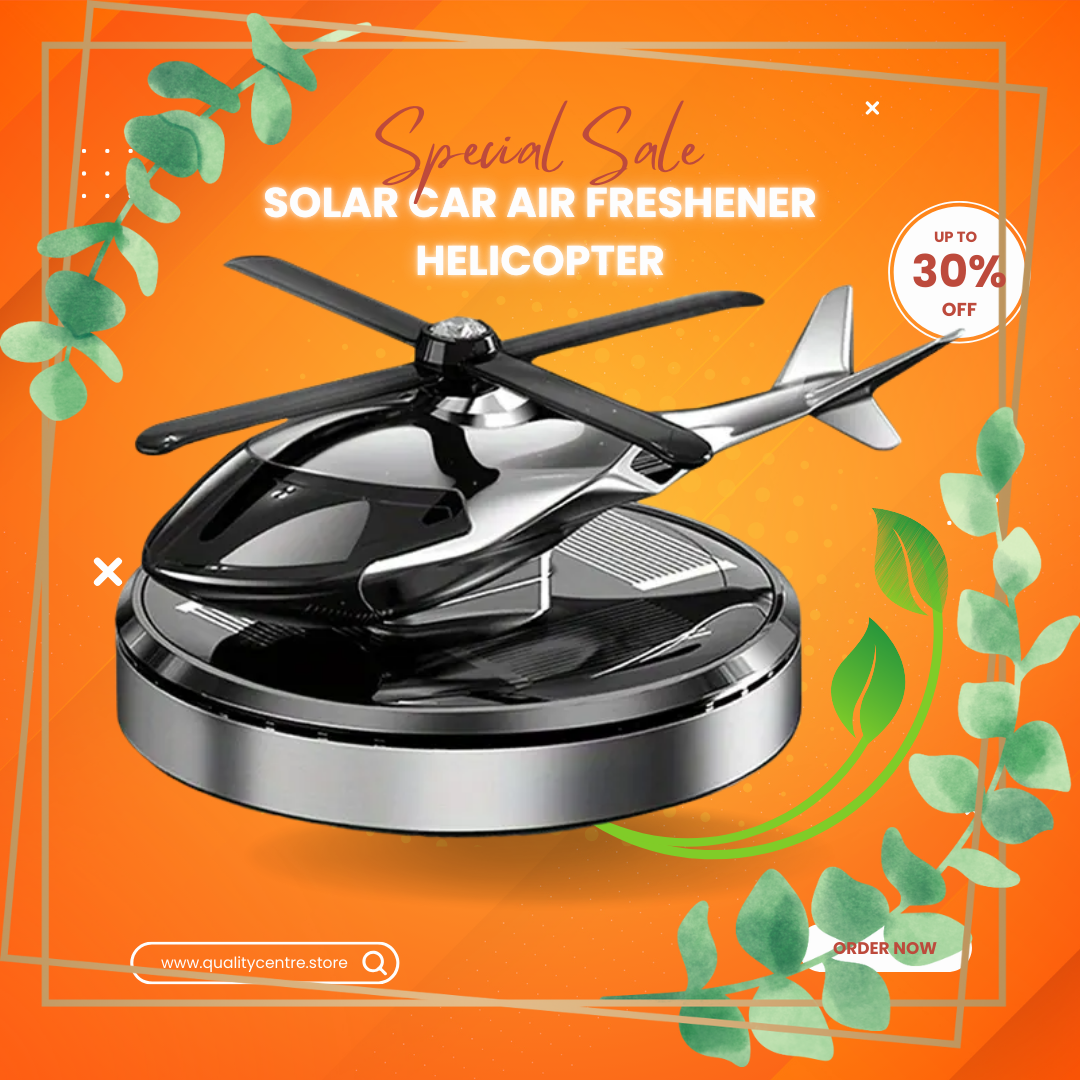 Solar Car Air Freshener Helicopter
