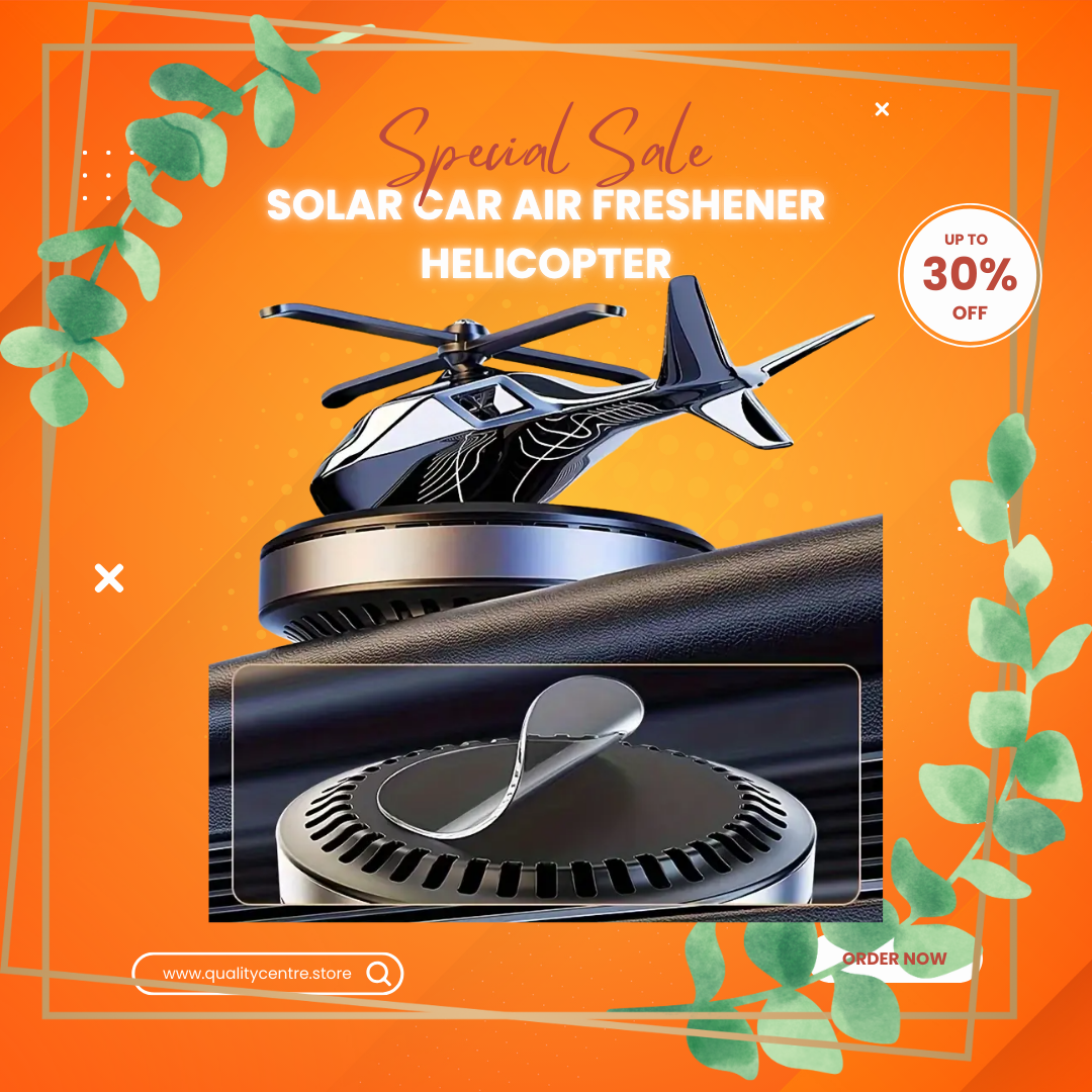 Solar Car Air Freshener Helicopter