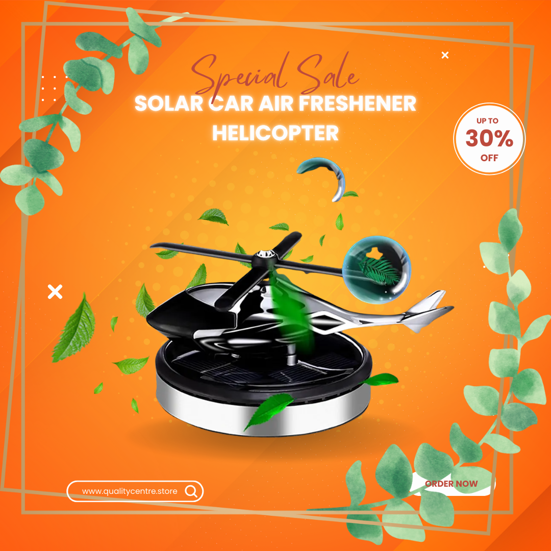 Solar Car Air Freshener Helicopter